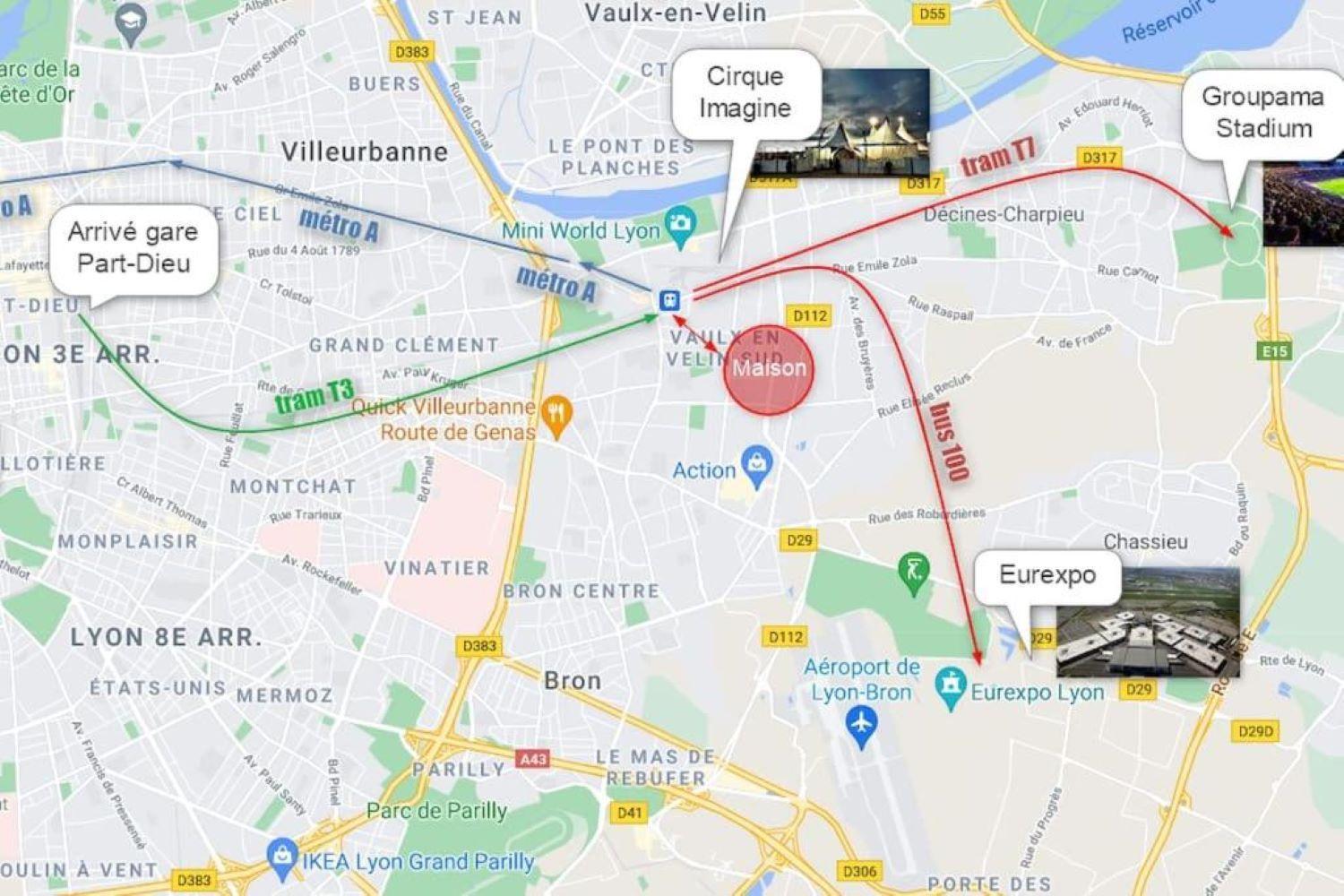 Avec Jardin-proche Ldlc-groupama Stadium-eurexpo-metro Ferienhaus